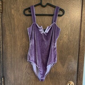 Wild Fable Lavender Velvet Bodysuit